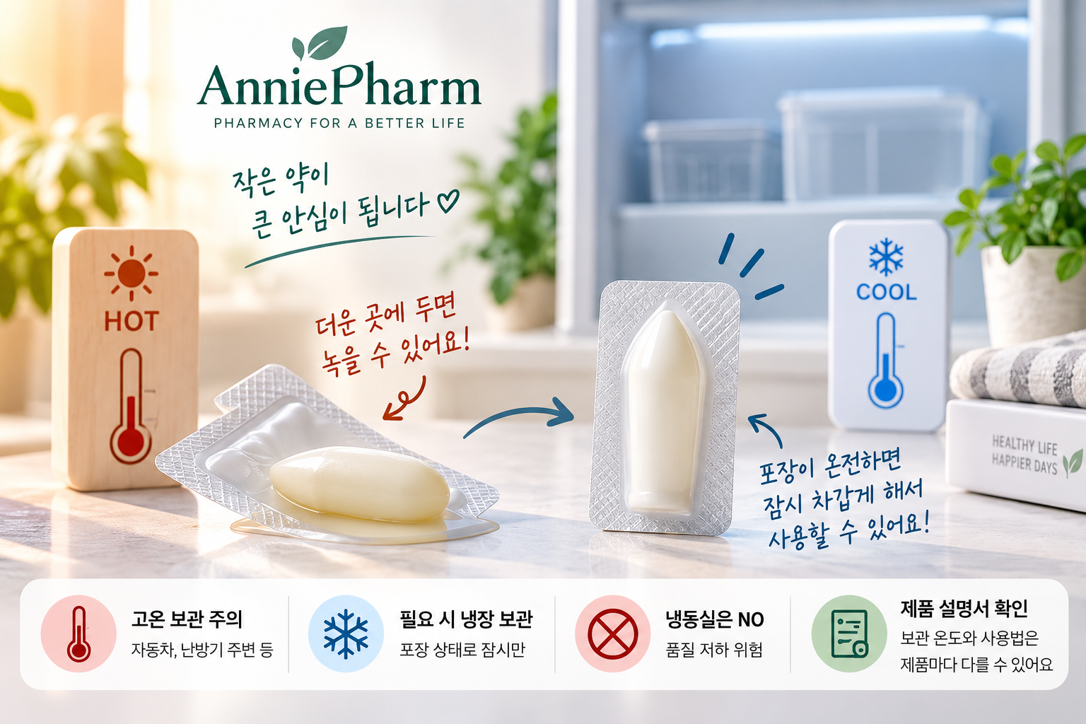 좌약이 녹았는데 다시 써도 될까? 약사가 알려주는 보관법과 확인법